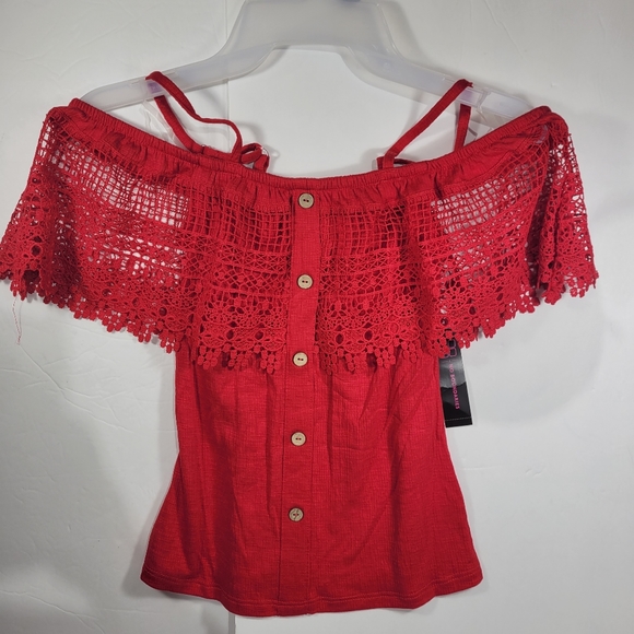 Womens/Juniors No Boundaries Off the Shoulder Tank Top - Picture 4 of 5